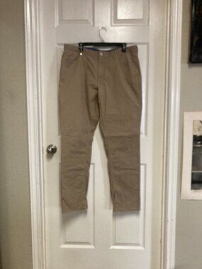 MICHAEL KORS Khaki Chino Pants Grant Classic Fit tan size 36 x 31 Men's